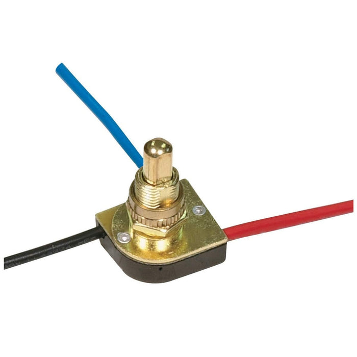 SATCO 3 WAY PUSH SWITCH BRASS FINISH 90-1678