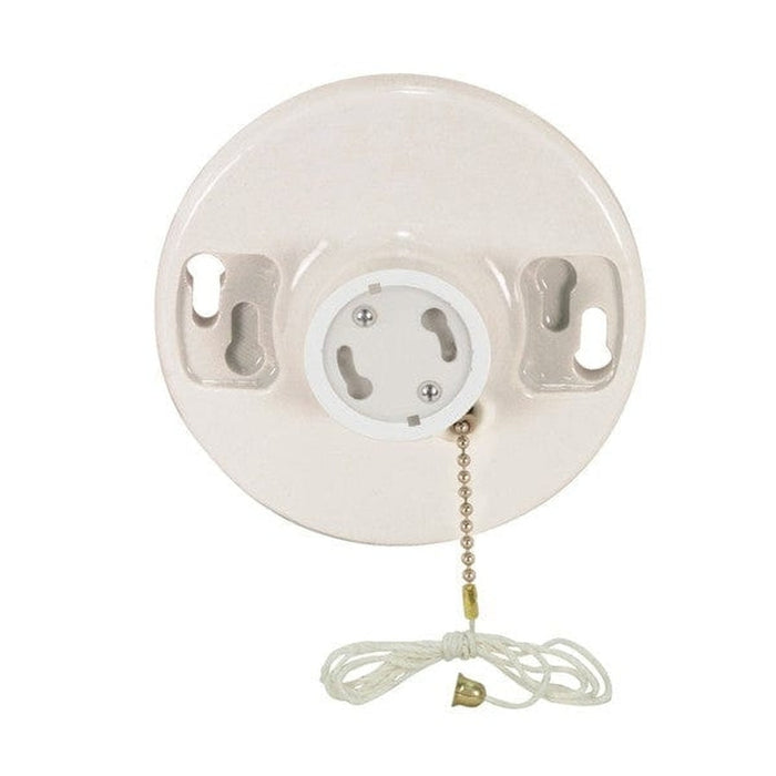 SATCO GU24 PULL CHAIN PORC. CEILING 90-2581