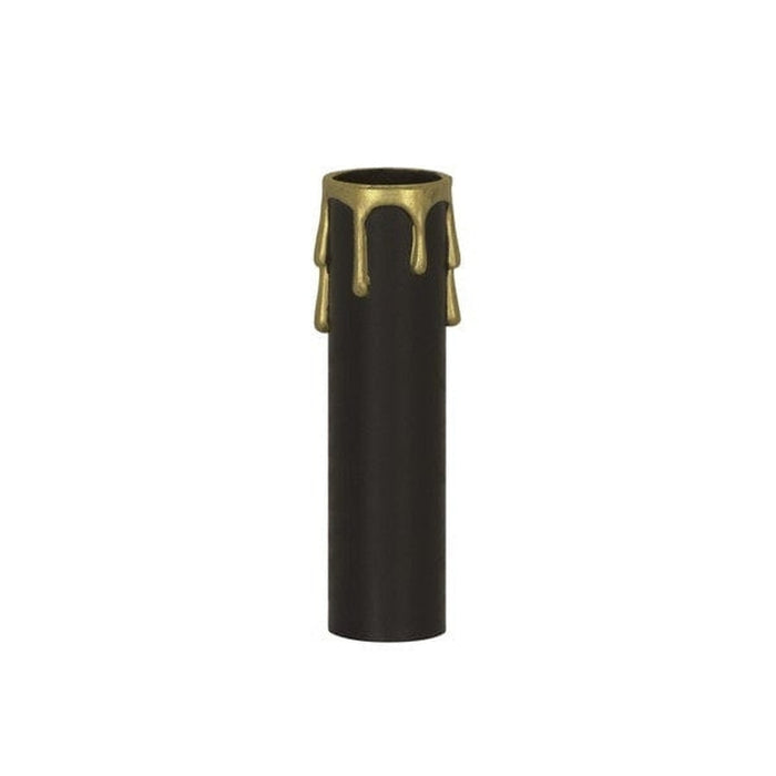 SATCO 3" BLCK/GOLD DRIP STD. CANDLE 90-368