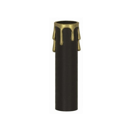 SATCO 4" BLK/GOLD DRIP STD. CANDLE 90-375