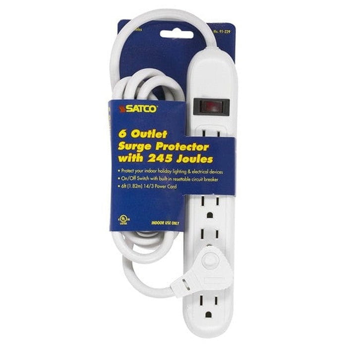 SATCO 6 OUTLET SURGE PROTECTOR WITH 91-229