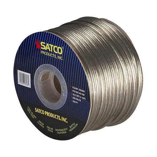 SATCO SPOOLWIRE 18/2 SPT2 CLEAR/SILV 93-168