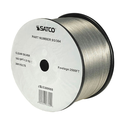 SATCO 18/2 SPT-1 1/2 CL SILVER 2500 93-304