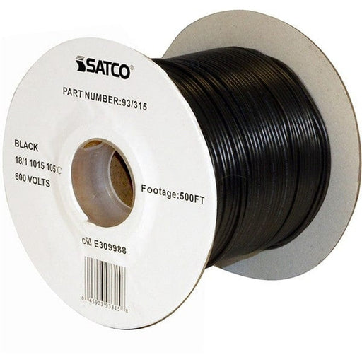 SATCO 18/3 SJT BLACK 250 FT SPOOL 93-313