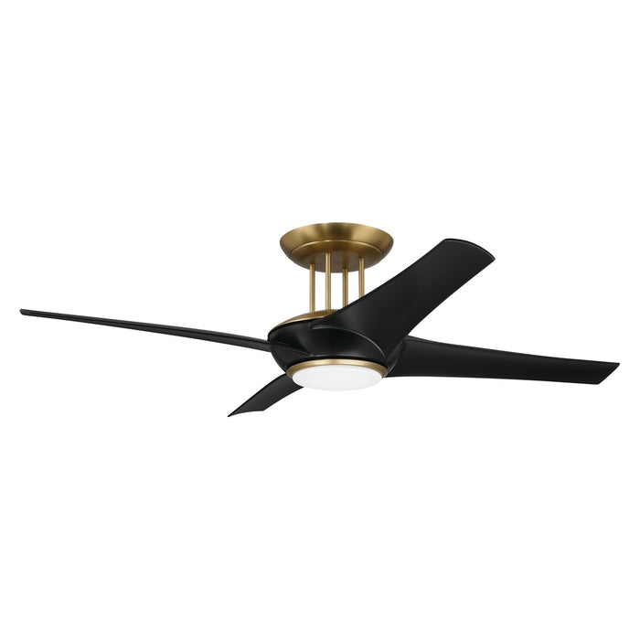 54" Cam in Flat Black/Satin Brass w/ Flat Black Blades
