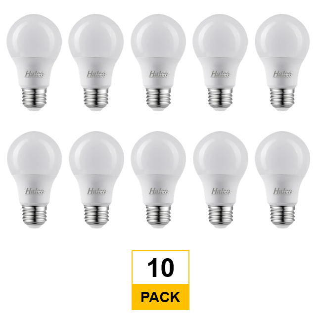 Halco LED A19 Bulb 6W 3000K 40W-Equiv 420L E26 Base Dimmable Gen-5 (10-Pack) 85091-10