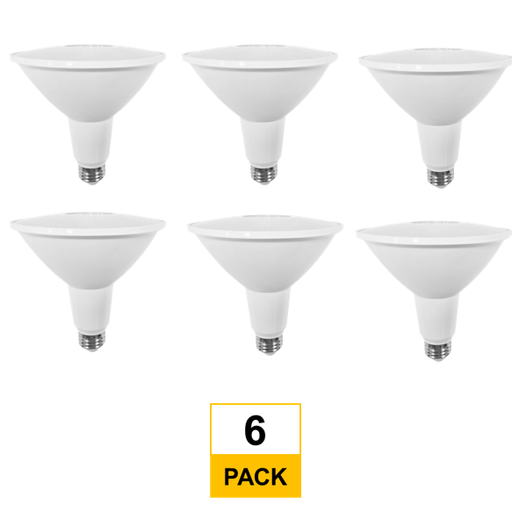 Halco LED PAR38 Flood 13W 4000K 40Deg Dimmable 80+ CRI 1200 Lumen White Housing (Essential Series) (6-Pack) 80250-6