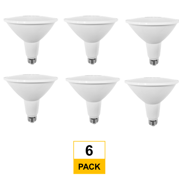 Halco LED PAR38 Flood 13W 4000K 40Deg Dimmable 80+ CRI 1200 Lumen White Housing (Essential Series) (6-Pack) 80250-6