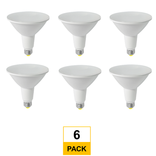 Halco LED PAR38 Narrow Flood 14W 5000K 30Deg Dimmable 90+ CRI 1250 Lumen White Housing T20 T24 JA8-2019 (Performance Series) (6-Pack) 80255-6