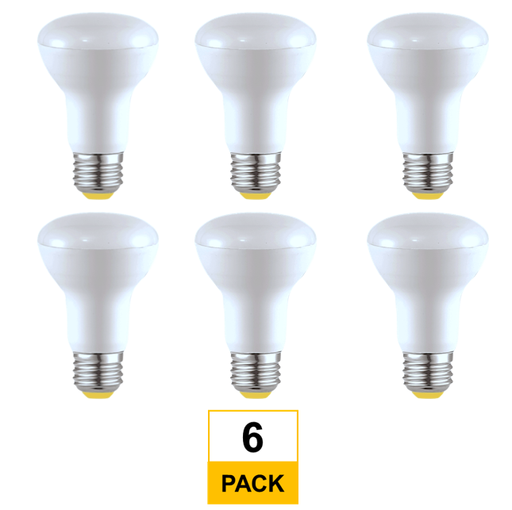 Halco LED R20 Flood 6W 4000K Dimmable 90+ CRI 550 Lumen White Housing T20 T24 JA8-2019 (Performance Series) (6-Pack) 80270-6