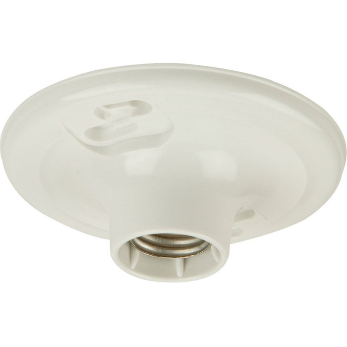 Plastic Keyless 1 Light Socket Lamp Holder in White