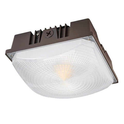 Keystone 40/30/20W Power Select LED Canopy. Color Select 3000/4000/5000K. Built in Photocell. Microwave Sensor Receptacle. 8" Square Housing. 120-277V Input. 160° Beam Angle KT-CLED40PS-S1-8CSB-VDIM