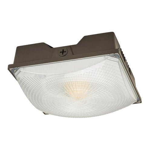 Keystone 60/50/40W Power Select LED Canopy.  Color Select 3000/4000/5000K.  Built in Photocell.  Microwave Sensor Receptacle.  10" Square Housing.  120-277V Input.  160° Beam Angle