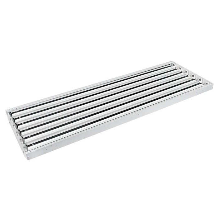 Keystone 4ft 6 Lamp Highbay Fixture Pre-Wired for Single Ended DirectDrive (Type B) T8 LED tubes.  With V-Hook and chain.  Lamps not included KT-DDHBLEDT8-4-6L-DP
