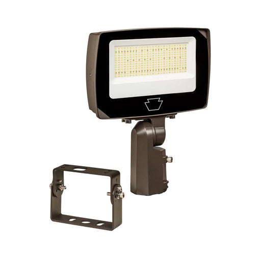 Keystone 100/90/80W LED Flood Light - Power Select & Color Select - Rectangular Series 4 with Built-in Photocell - 120-277V Input - 3000/4000/5000K