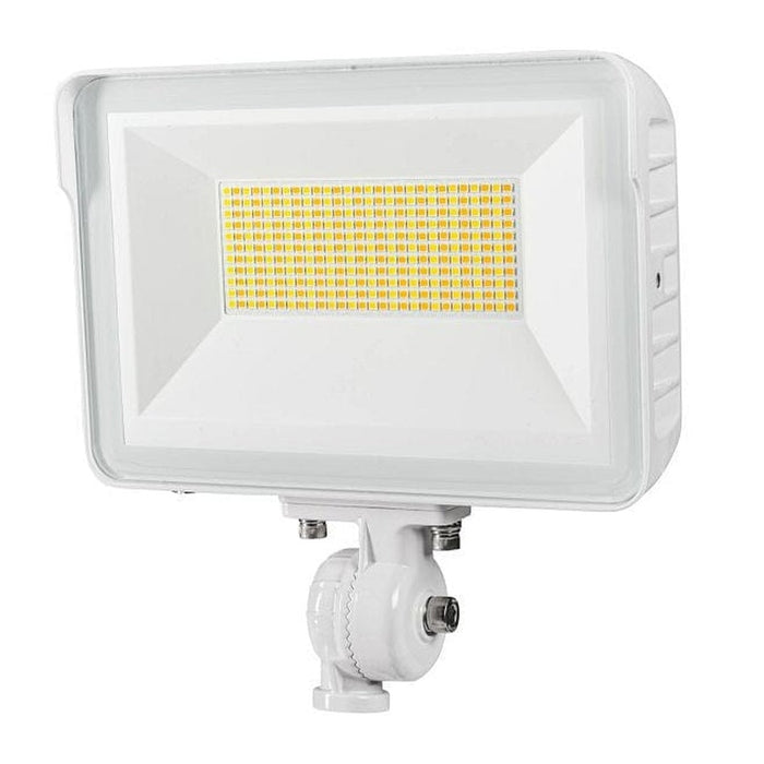 Keystone 60W LED Flood Light feat. Color Select, Rectangular Series 1 with built in photocell. 120-277V Input, 3000K/4000K/5000K. Wide Beam Spread, Universal Mount (1/2in Knucle Mount with Yoke Mount option included) Dimmable KT-FLED60-R1A-UNV-8CSB-VDIM-W