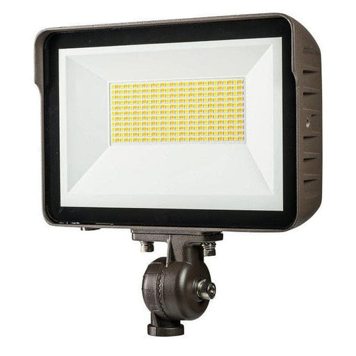 Keystone 60W LED Flood Light feat. Color Select, Rectangular Series 1 with built in photocell. 120-277V Input, 3000K/4000K/5000K. Wide Beam Spread, Universal Mount (1/2in Knucle Mount with Yoke Mount option included) Dimmable KT-FLED60-R1A-UNV-8CSB-VDIM