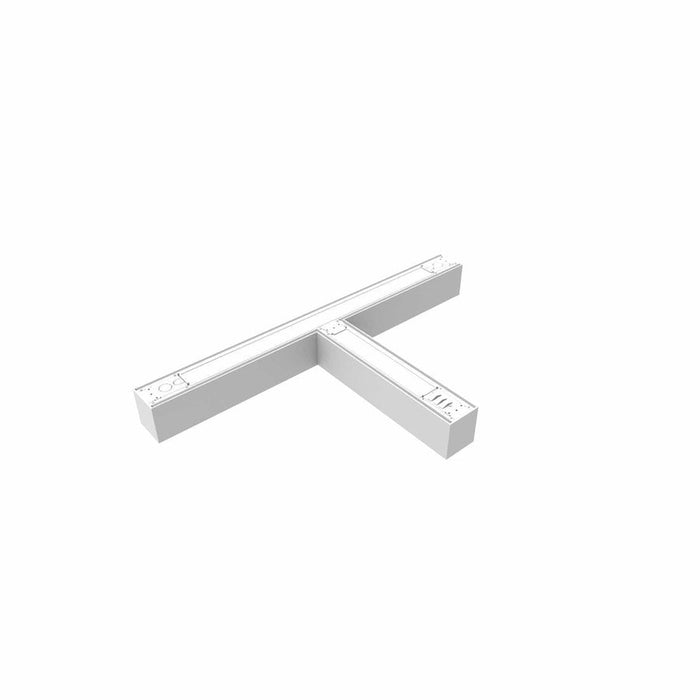 Keystone Linear Arch Fixture with Direct & Indirect Lighting | T | Power and Color Selectable| White | 0-10V DIM with 12v AUX | Including (2) aircraft hanging cables, (2) End to End Linking Bracket KT-LALED37PS-TA-8CSF-VDIM