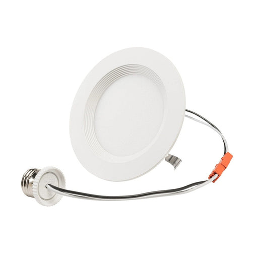 Keystone 4" LED Regressed Baffle Wafer Downlight Retrofit | Power Select 10/8/6W | Color Select 2700/3000/3500/4000/5000K | TRIAC Dimming | Quick Disconnect E26 Base KT-LED10PSWD-4BB-9CSF-DIM