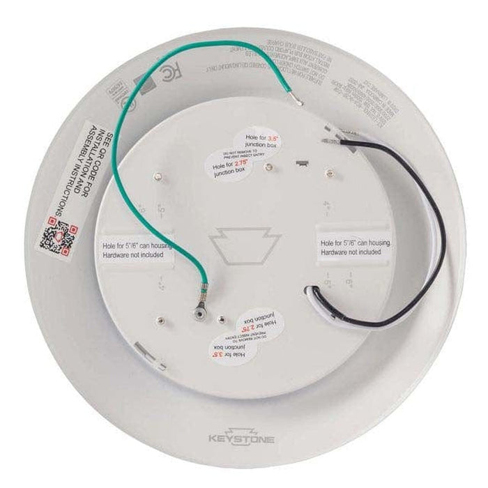 Keystone 6in Circular LED Residential Retrofit Disk Light. 120V Input, 15W, 3000K,1100 lumens, 80 CRI, TRIAC Dimming KT-LED15DL-6CA-830-DIM-CS