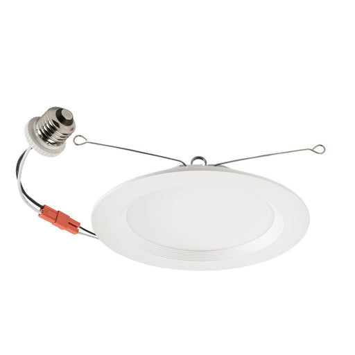 Keystone 6" LED Regressed Baffle Wafer Downlight Retrofit | Power Select 15/13/11W | Color Select 2700/3000/3500/4000/5000K | TRIAC Dimming | Quick Disconnect E26 Base KT-LED15PSWD-6BB-9CSF-DIM