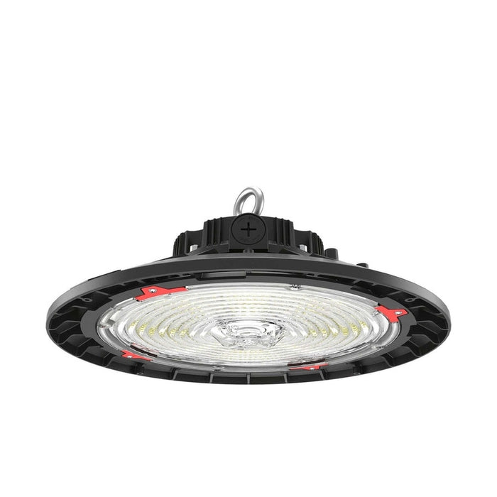 Keystone 240W Power & Color Selectable Round Highbay Gen 2 |240W/200W/150W | 90 deg lens | 13-inch diameter |120-277V | 3000K/4000K/5000K | 0-10V Dimming | Built-in sensor receptacle | Standard black housing | O-Bolt & J-Hook Included KT-RHLED240PS-13C-8CSB-VDIM /G2