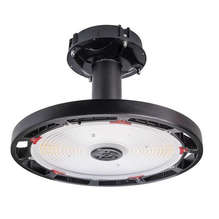 Keystone Round Highbay Fixture feat. Power Select & Color Select | 400W /320W/240W, 120-277V Input, 4000K/5000K, 0-10V Dimming. Built in sensor receptacle.  60C Ambient Rated. KT-RHLED400PS-18C-8CSD-VDIM-P