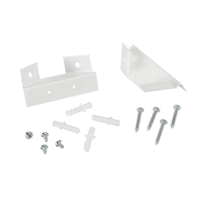 Keystone 45 Deg Surface Mounting Kit for LED Vapor Tight fixtures.  Option 1. Fits all Keystone KT-VTLEDxx-xA-... fixtures.  Includes two brackets and 4 nuts and bolts. KT-VTLED-45SM-1-KIT