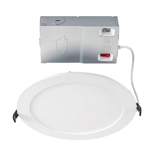 Keystone 8in Circular LED Slim Wafer Downlight feat. Power and Color Select, 23/18/14W, 2700/3000/3500/4000/5000K, 90CRI, 120-277V Input, 0-10V Dimming, Remote Driver KT-WDLED23PS-8A-9CSF-VDIM