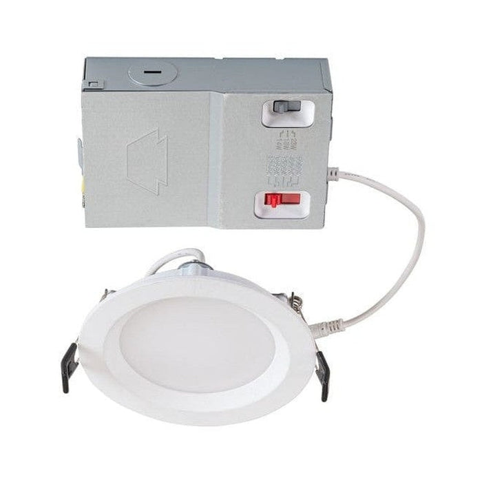 Keystone 8in Circular LED Recessed Wafer Downlight feat. Power and Color Select, 23/18/14W, 2700/3000/3500/4000/5000K, 90CRI, 120-277V Input, 0-10V Dimming, Remote Driver KT-WDLED23PS-8B-9CSF-VDIM