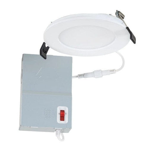 Keystone 4in Circular LED Slim Wafer Downlight feat. Color Select, 9W, 2700/3000/3500/4000/5000K, 90CRI, 120V Input, Phase Dimming, Remote Driver KT-WDLED9-4A-9CSF-FDIM