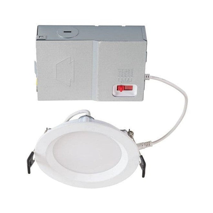 Keystone 4in Circular LED Recessed Wafer Downlight feat. Color Select, 9W, 2700/3000/3500/4000/5000K, 90CRI, 120V Input, Phase Dimming, Remote Driver KT-WDLED9-4B-9CSF-FDIM