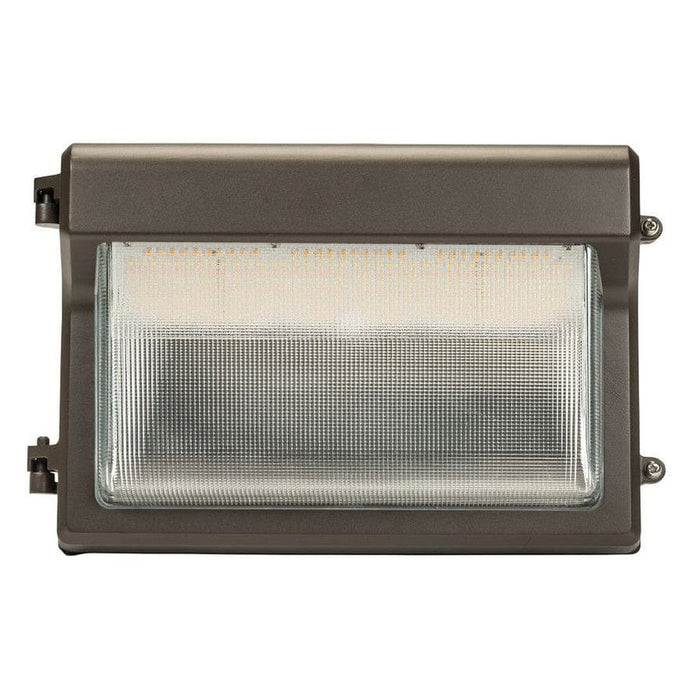 Keystone 80W LED Slim Open Face Wall Pack, Power Select 80/70/55W, Color Select 30/40/50K, 120-277V Input, 0-10V Dimmable, Photocell TAA compliant KT-WPLED80PS-M4-8CSB-VDIM /TAA