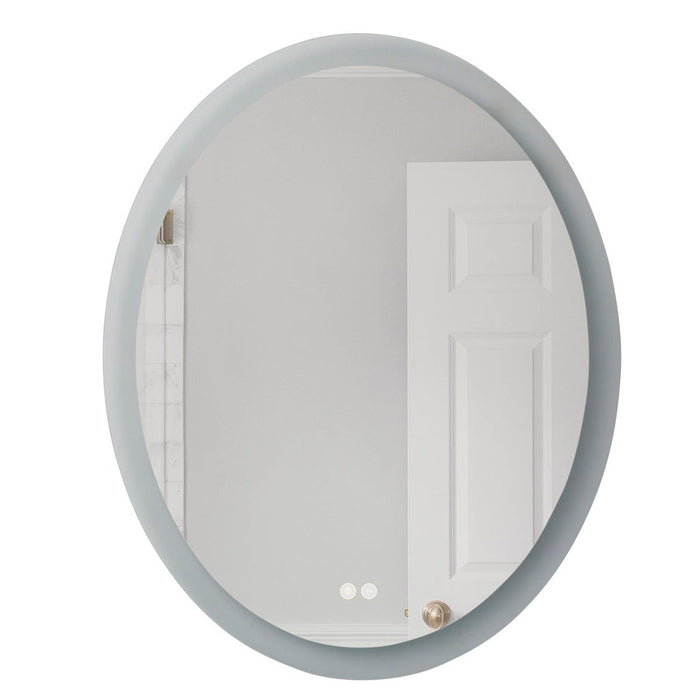 30” x 24” x 1.8” Oval LED Mirror, defogger & dimmer, 3000K/4000K/5000K