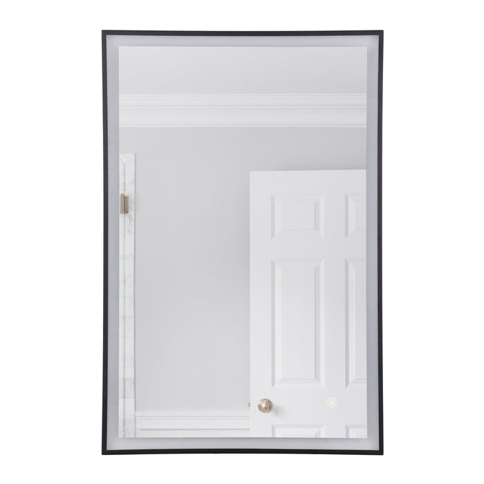 24" x 36" Black Frame LED Mirror, Defogger & Dimmer, 3000K/4000K/5000K