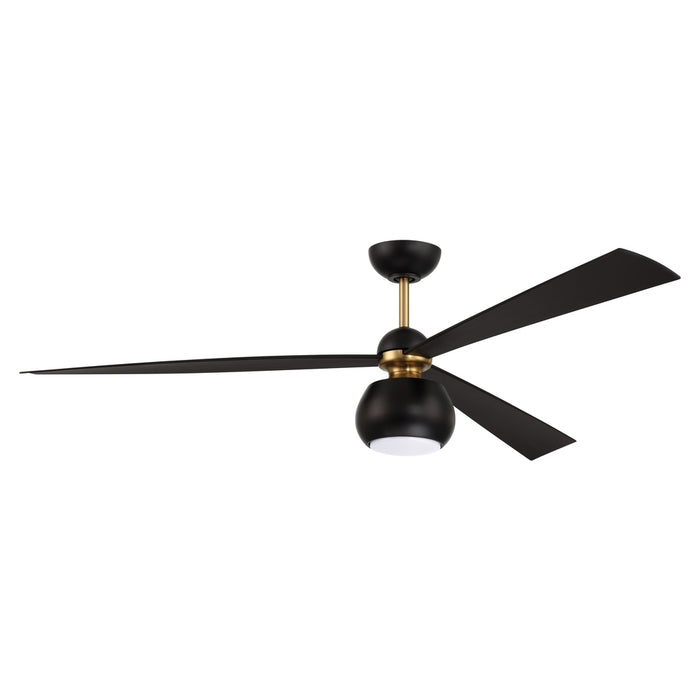 60" Otto in Flat Black/Satin Brass w/ Flat Black Blades