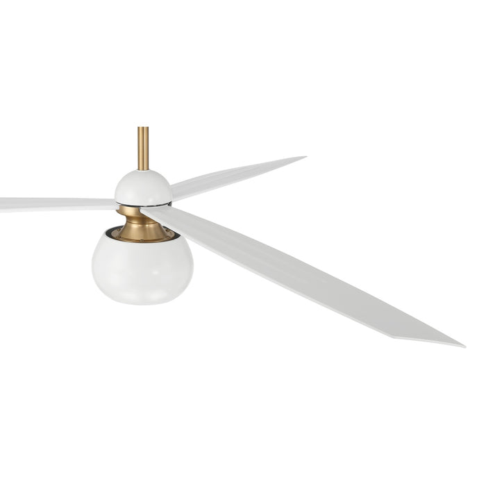 60" Otto in White/Satin Brass w/ White Blades