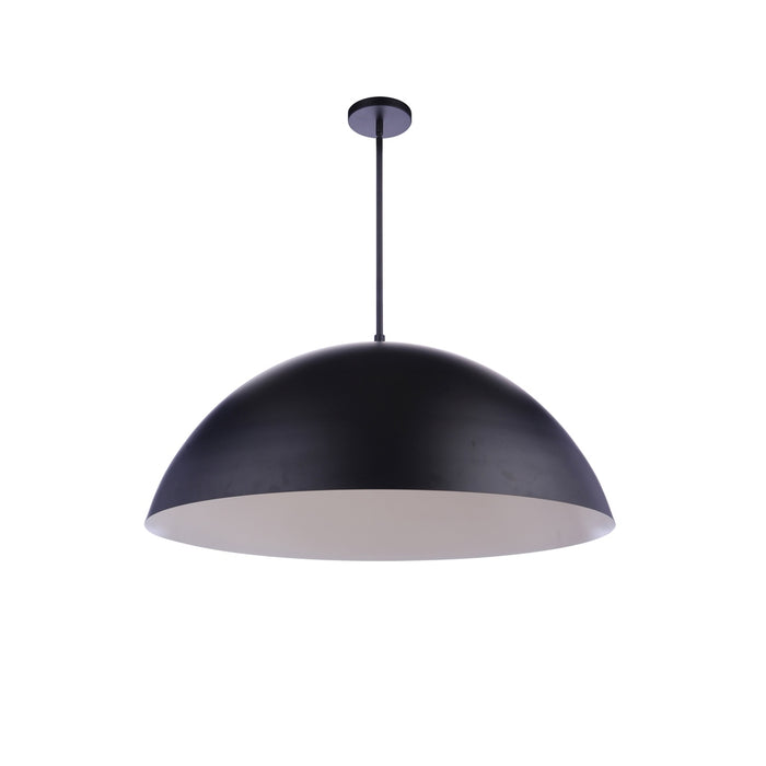 Craftmade 34.75” Diameter Sculptural Statement Dome Pendant in Flat Black