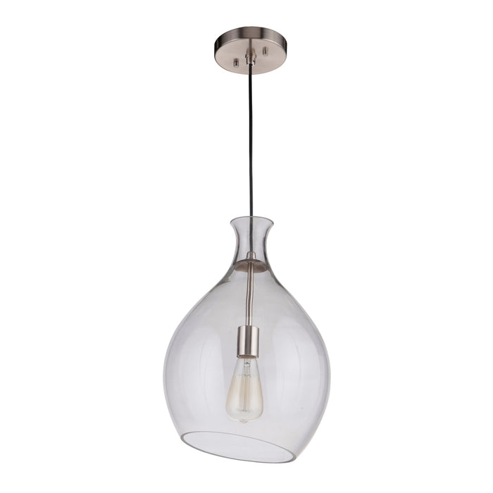 Zuni 1 Light Pendant in Brushed Polished Nickel