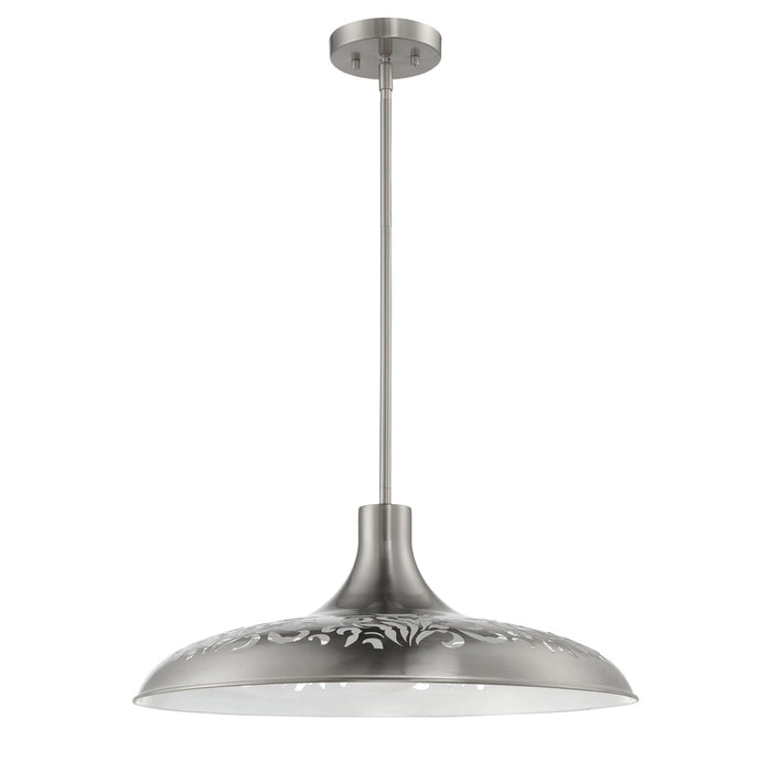 Pocco 1 Light Pendant in Brushed Polished Nickel