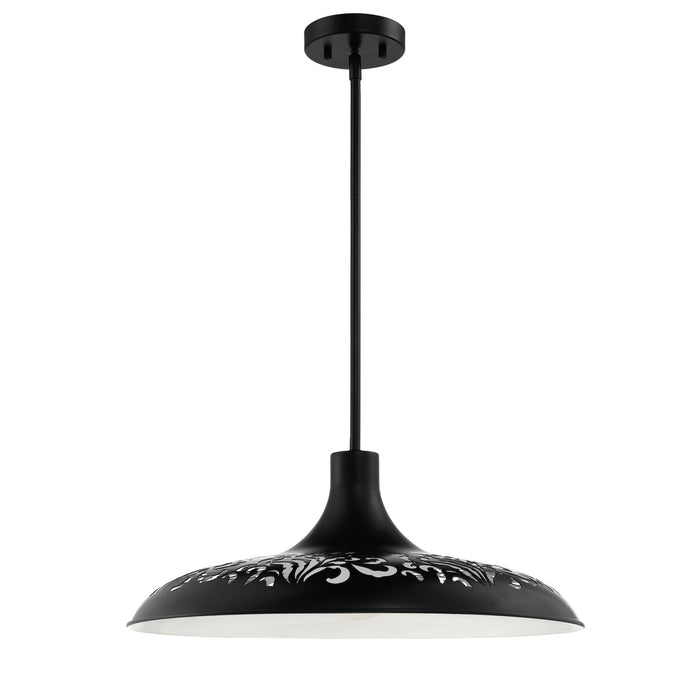 Pocco 1 Light Pendant in Flat Black