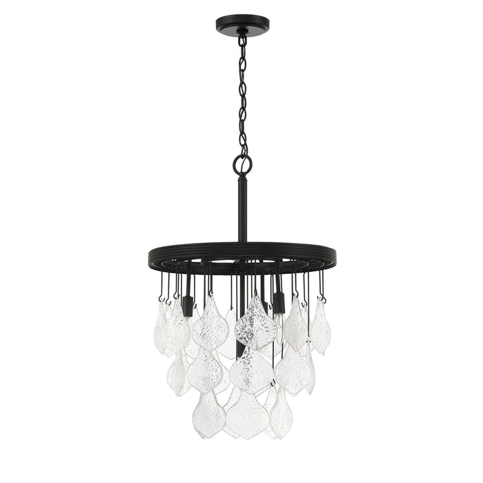 Vesi 4 Light Pendant in Flat Black