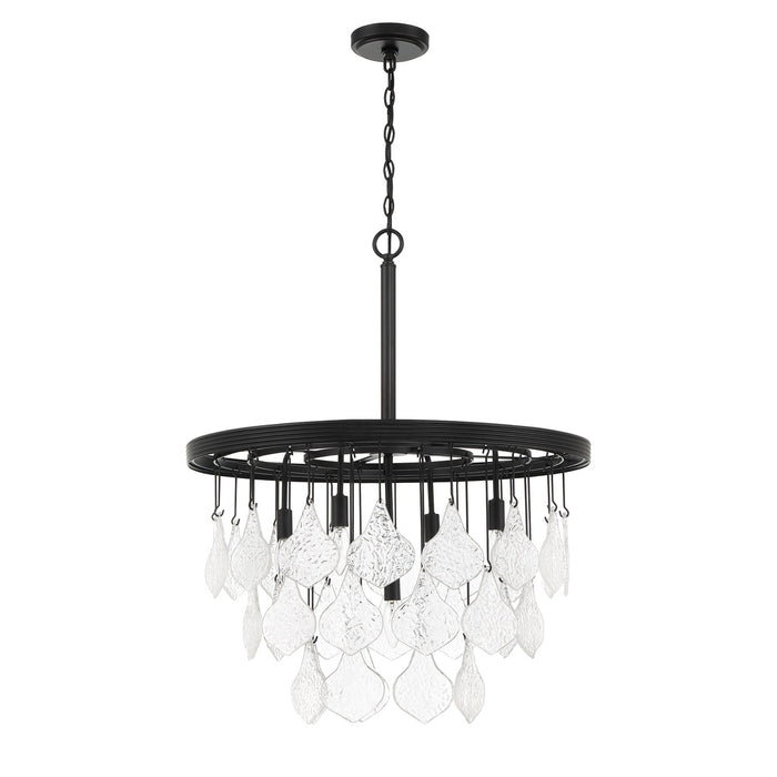 Vesi 5 Light Pendant in Flat Black