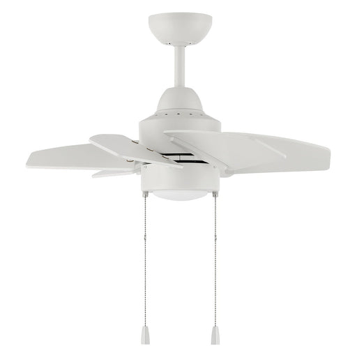 Craftmade 24" Propel II Indoor/Outdoor (Damp) in White w/ White Blades