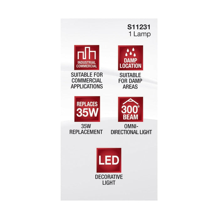 SATCO 3.5 Watt - JCD LED - Clear - 4000K - G9 Base - 120 Volt S11231