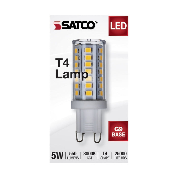 SATCO 5 Watt - JCD LED - Clear - 3000K - G9 Base - 120 Volt S11234