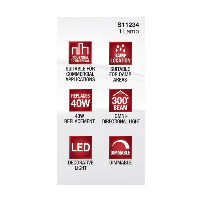 SATCO 5 Watt - JCD LED - Clear - 3000K - G9 Base - 120 Volt S11234