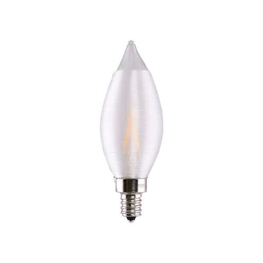 SATCO 2 Watt CA11 LED - Satin Spun Clear - Candelabra base - 2700K - 120 Volt S11300