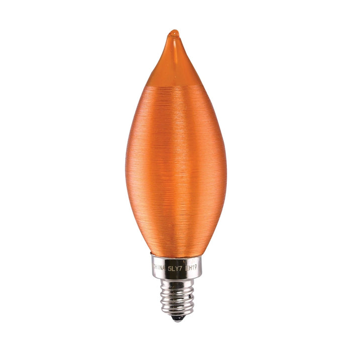 SATCO 2 Watt CA11 LED - Satin Spun Amber - Candelabra base - 2100K - 120 Volt S11301