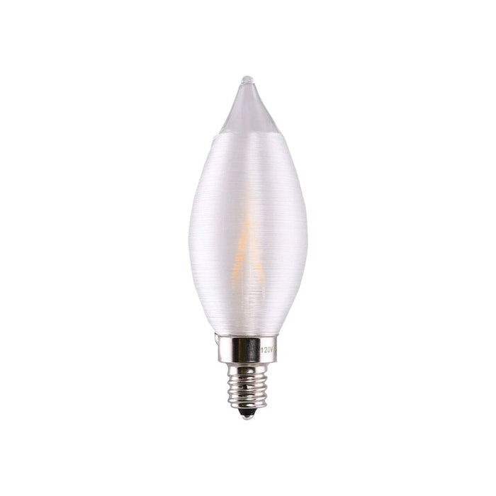 SATCO 4 Watt CA11 LED - Satin Spun Clear - Candelabra base - 2700K - 120 Volt S11302